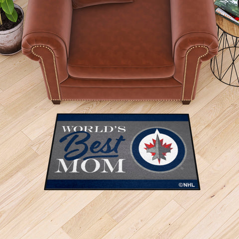 Winnipeg Jets World's Best Mom Starter Mat Accent Rug - 19in. x 30in.