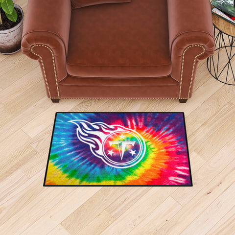 Tennessee Titans Tie Dye Starter Mat Accent Rug - 19in. x 30in.