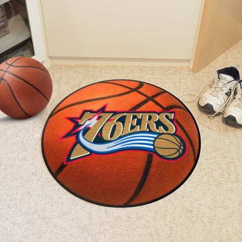 NBA Retro Philadelphia 76ers Basketball Rug - 27in. Diameter