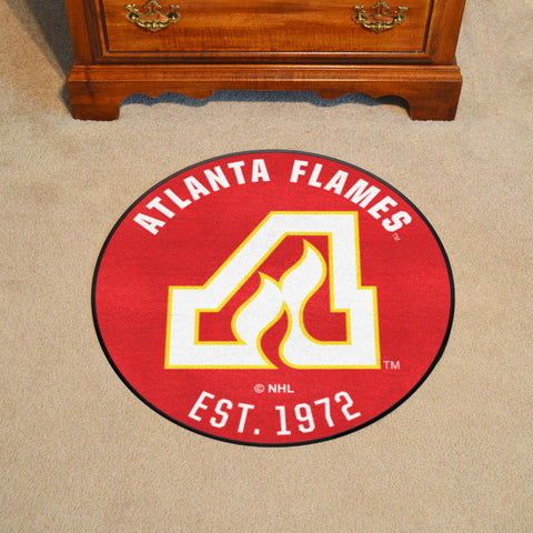 NHL Retro Atlanta Flames Roundel Rug - 27in. Diameter