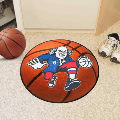 Philadelphia 76ers Basketball Rug - 27in. Diameter