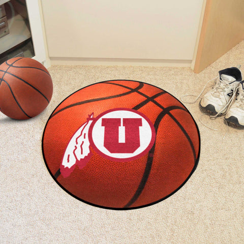 Utah Utes Basketball Rug - 27in. Diameter