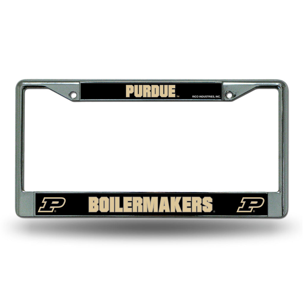 Purdue Boilermakers License Plate Frame Chrome Printed Insert Special Order