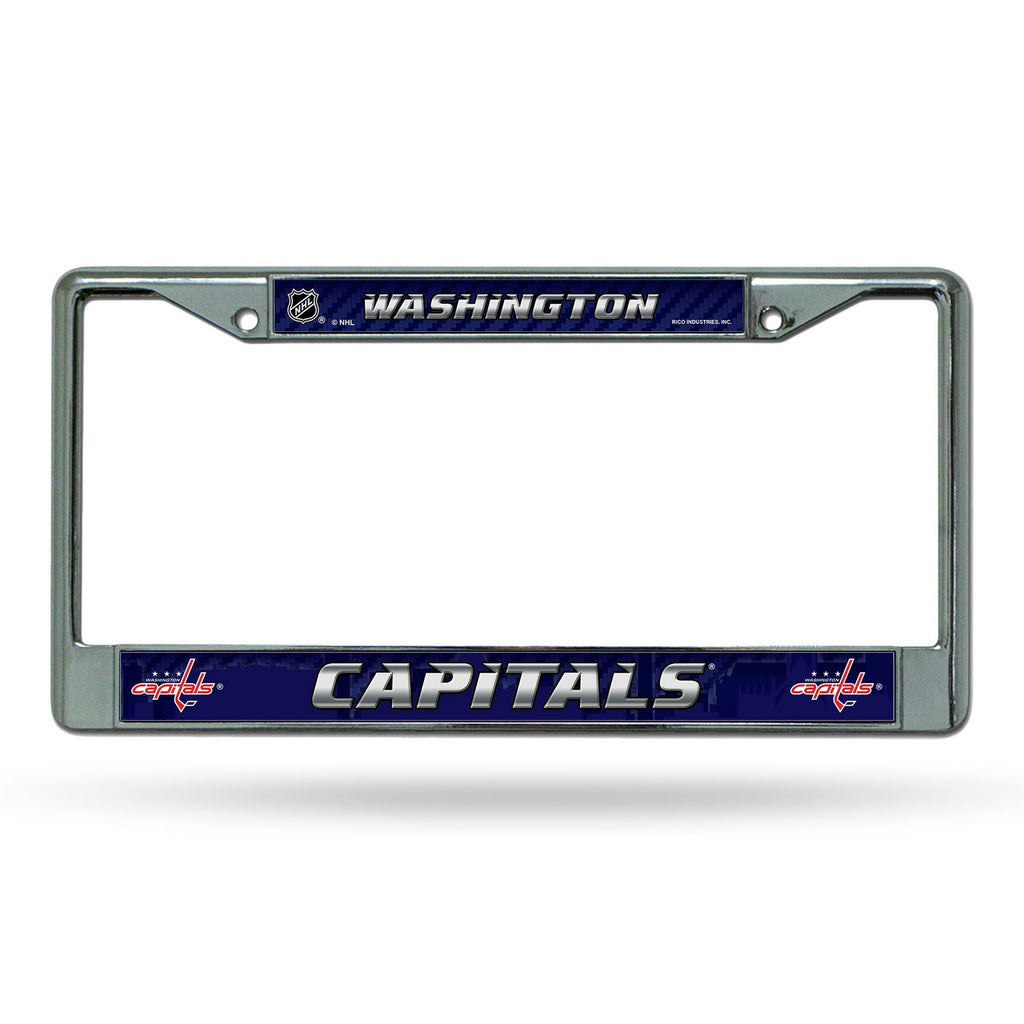 Washington Capitals License Plate Frame Chrome Printed Insert Special Order