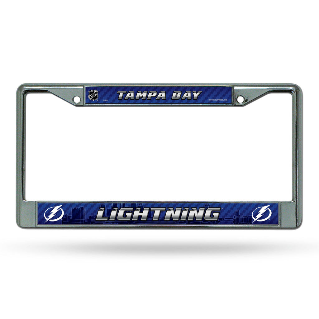 Tampa Bay Lightning License Plate Frame Chrome Printed Insert Special Order