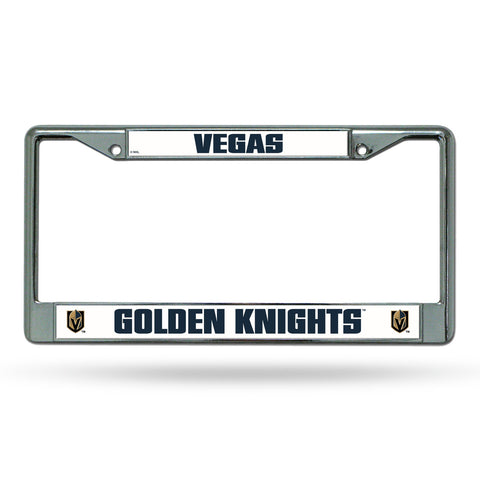Vegas Golden Knights License Plate Frame Chrome