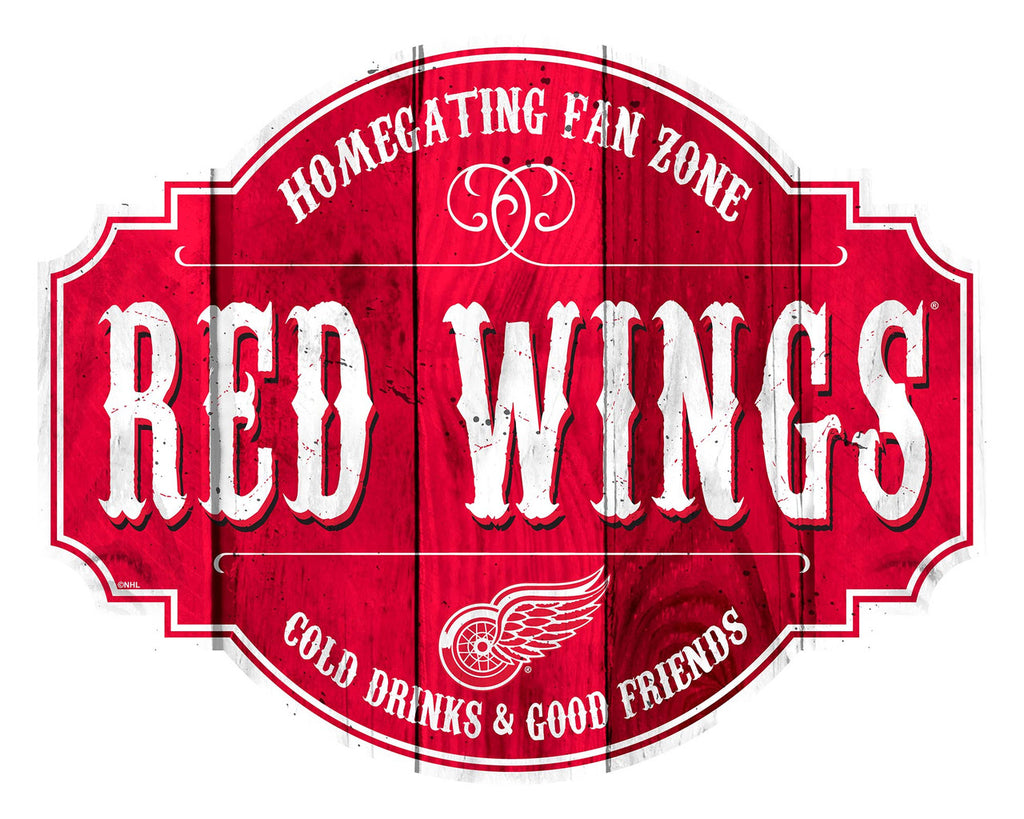 Detroit Red Wings Sign Wood 12 Inch Homegating Tavern - Special Order