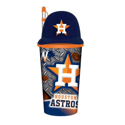 Houston Astros Helmet Cup 32oz Plastic with Straw