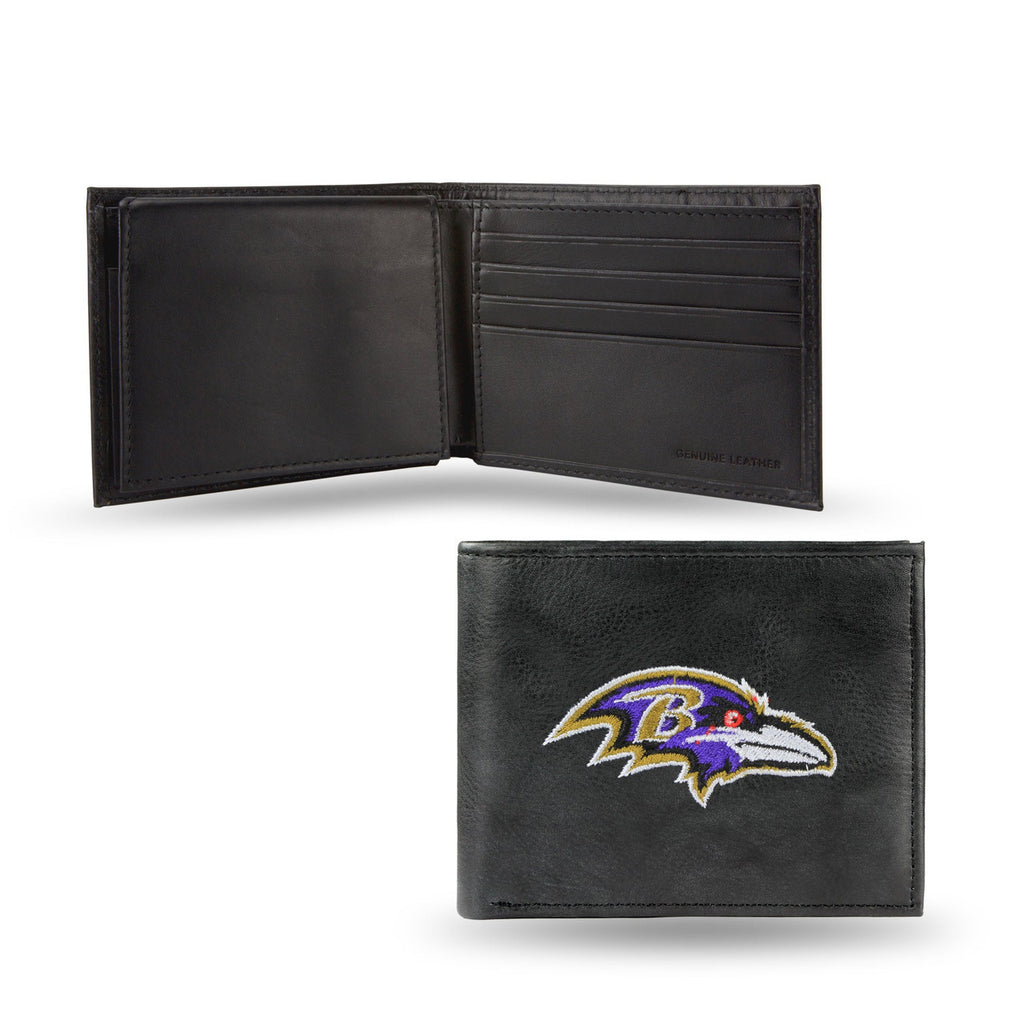 Baltimore Ravens Embroidered Leather Billfold - Special Order