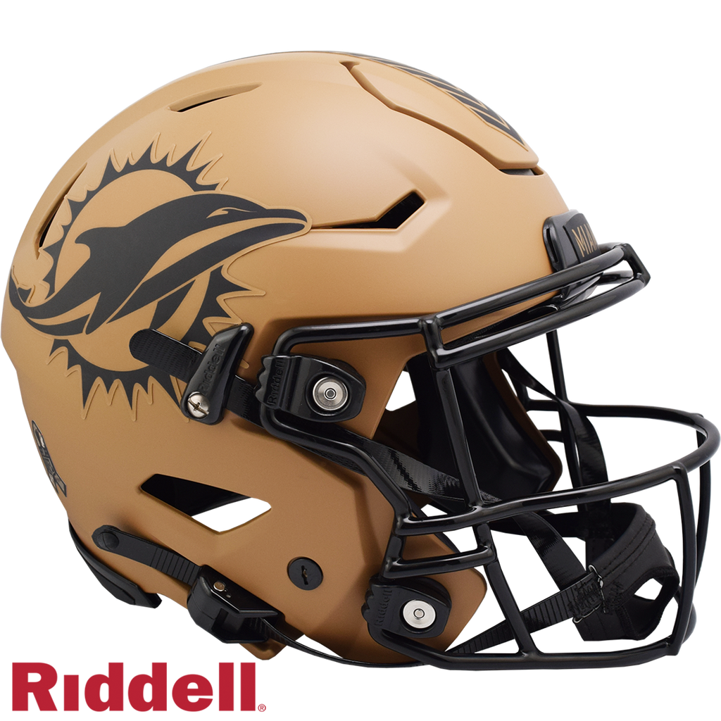 Miami Dolphins Helmet Riddell Authentic Full Size SpeedFlex Style Salute To Service 2023