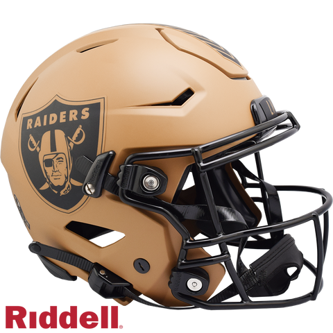 Las Vegas Raiders Helmet Riddell Authentic Full Size SpeedFlex Style Salute To Service 2023
