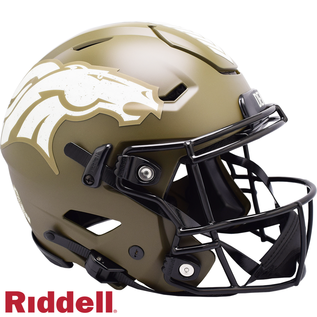 Denver Broncos Helmet Riddell Authentic Full Size SpeedFlex Style Salute To Service 2022