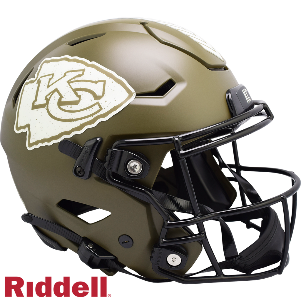 Kansas City Chiefs Helmet Riddell Authentic Full Size SpeedFlex Style Salute To Service 2022