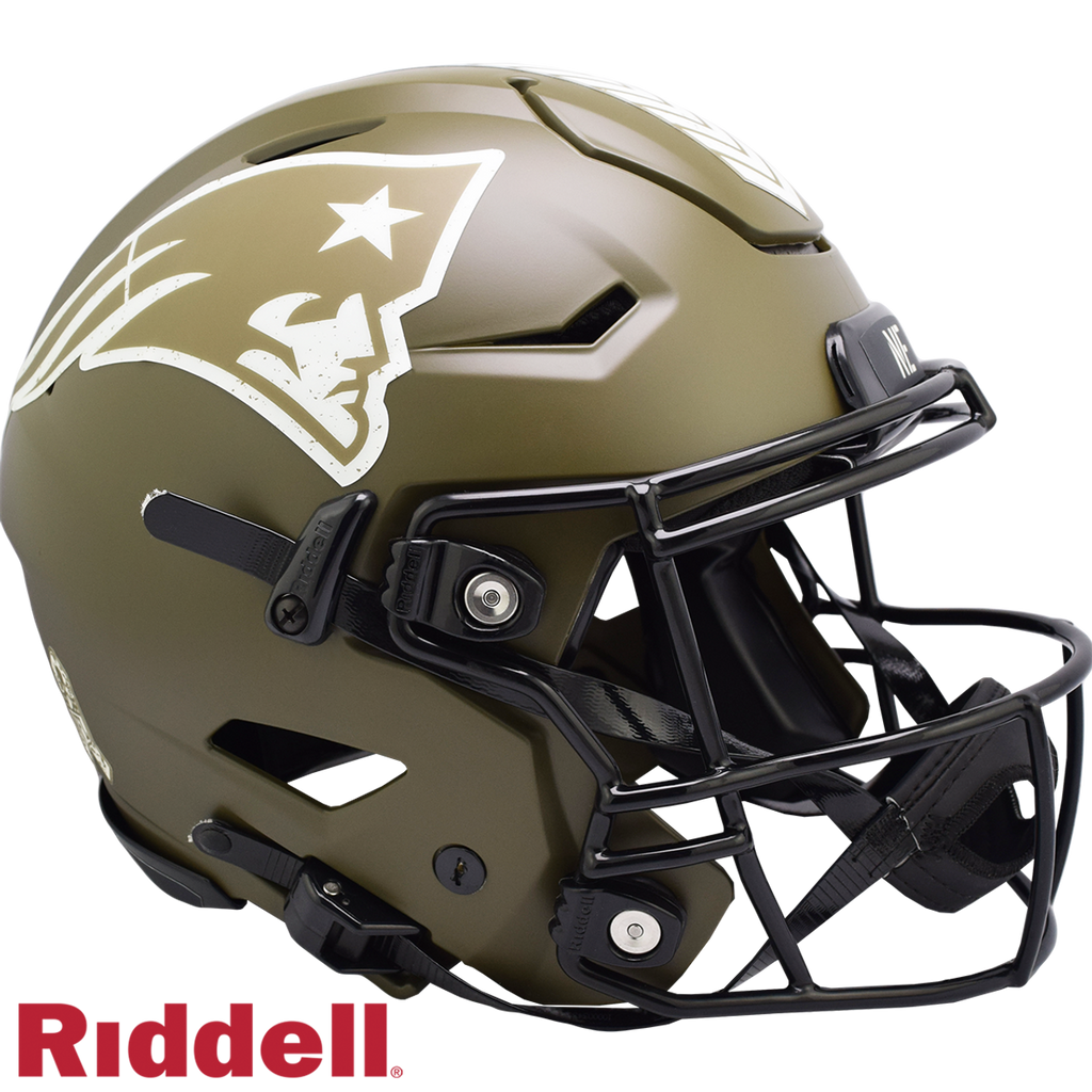 New England Patriots Helmet Riddell Authentic Full Size SpeedFlex Style Salute To Service 2022