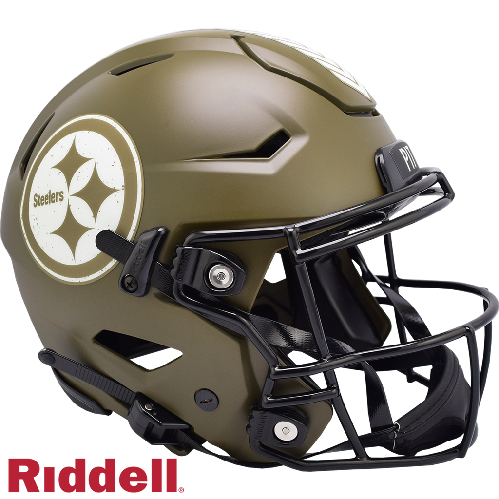 Pittsburgh Steelers Helmet Riddell Authentic Full Size SpeedFlex Style Salute To Service 2022