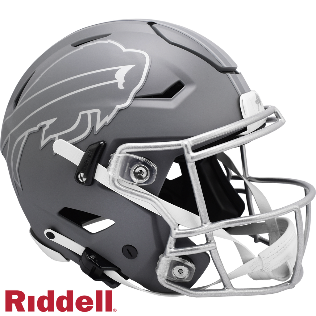 Buffalo Bills Helmet Riddell Authentic Full Size SpeedFlex Style Slate Alternate