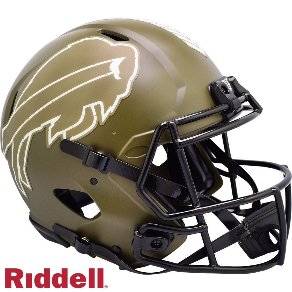 Buffalo Bills Helmet Riddell Authentic Full Size Speed Style Salute To Service 2022