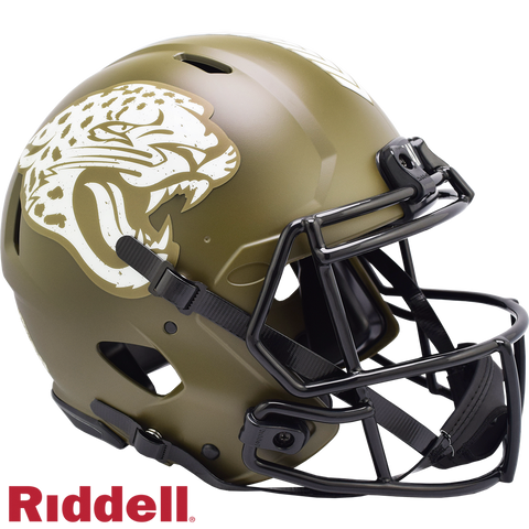 Jacksonville Jaguars Helmet Riddell Authentic Full Size Speed Style Salute To Service