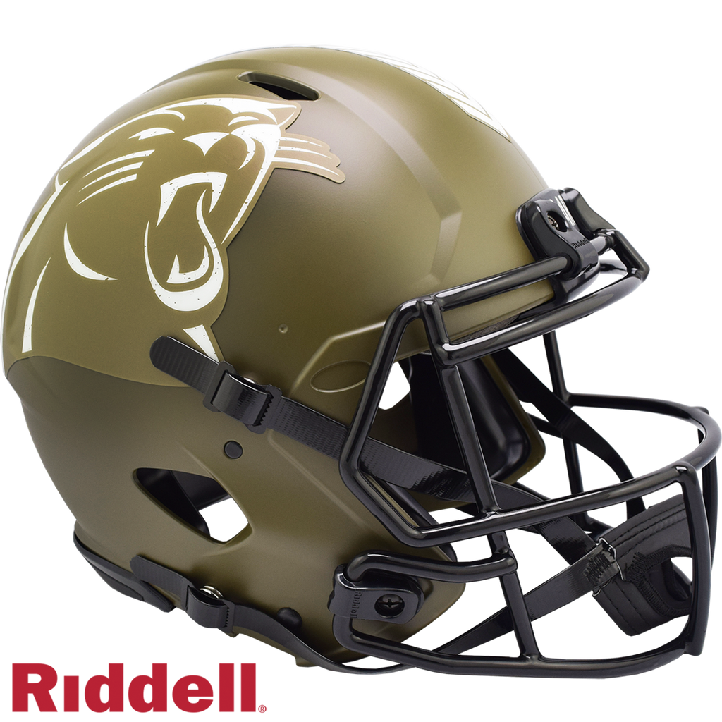Carolina Panthers Helmet Riddell Authentic Full Size Speed Style Salute To Service 2022