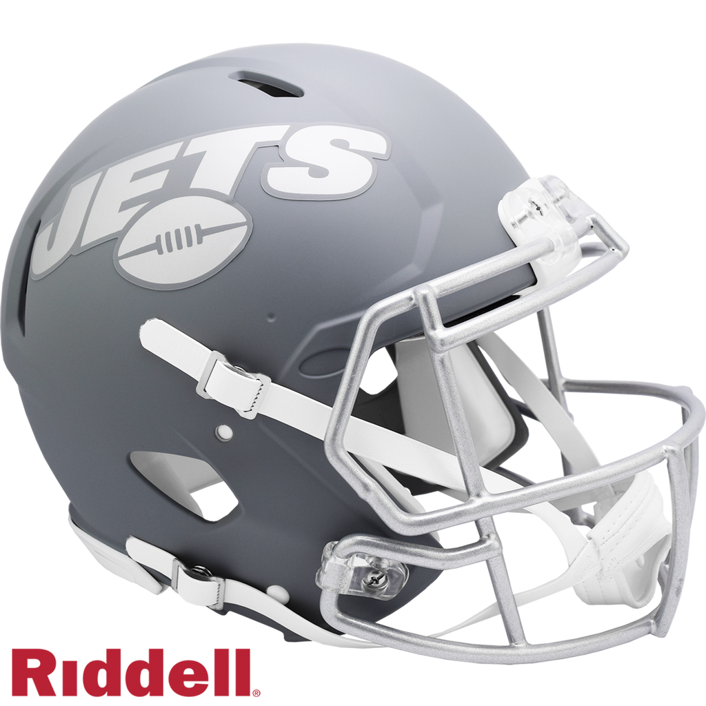 New York Jets Helmet Riddell Authentic Full Size Speed Style Slate Alternate