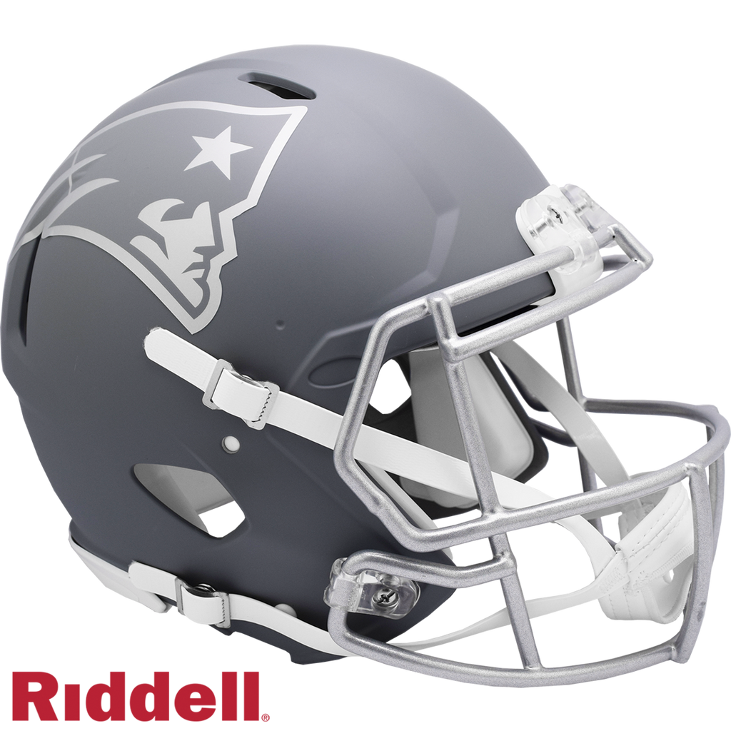 New England Patriots Helmet Riddell Authentic Full Size Speed Style Slate Alternate