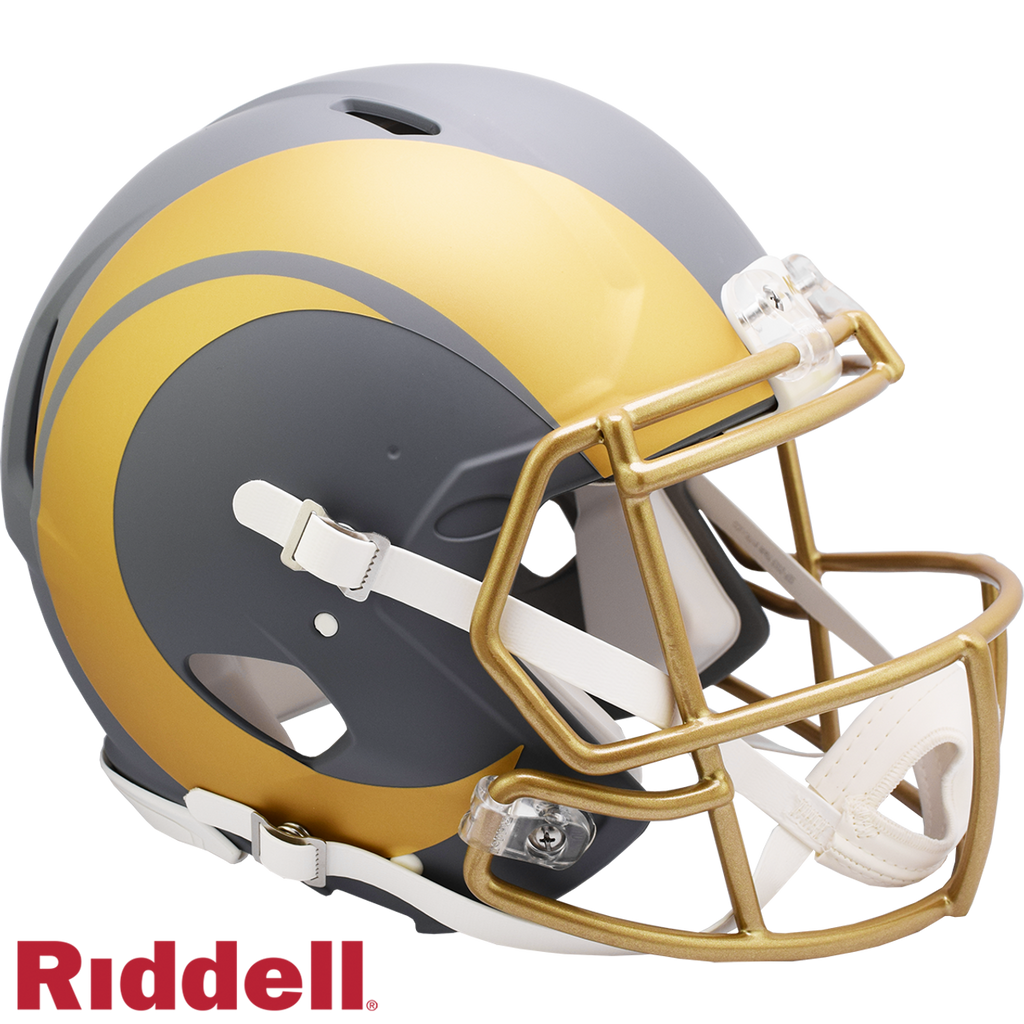 Los Angeles Rams Helmet Riddell Authentic Full Size Speed Style Slate Alternate