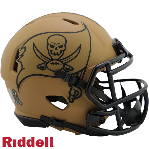 Tampa Bay Buccaneers Helmet Riddell Replica Mini Speed Style Salute To Service 2023