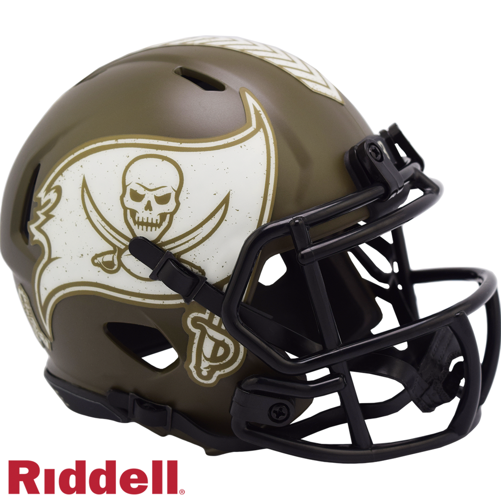 Tampa Bay Buccaneers Helmet Riddell Replica Mini Speed Style Salute To Service 2022