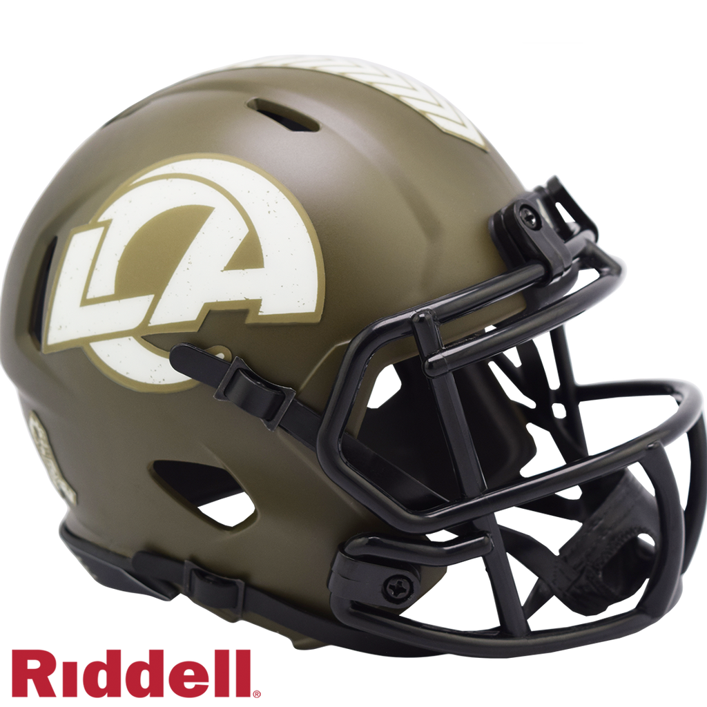 Los Angeles Rams Helmet Riddell Replica Mini Speed Style Salute To Service 2022