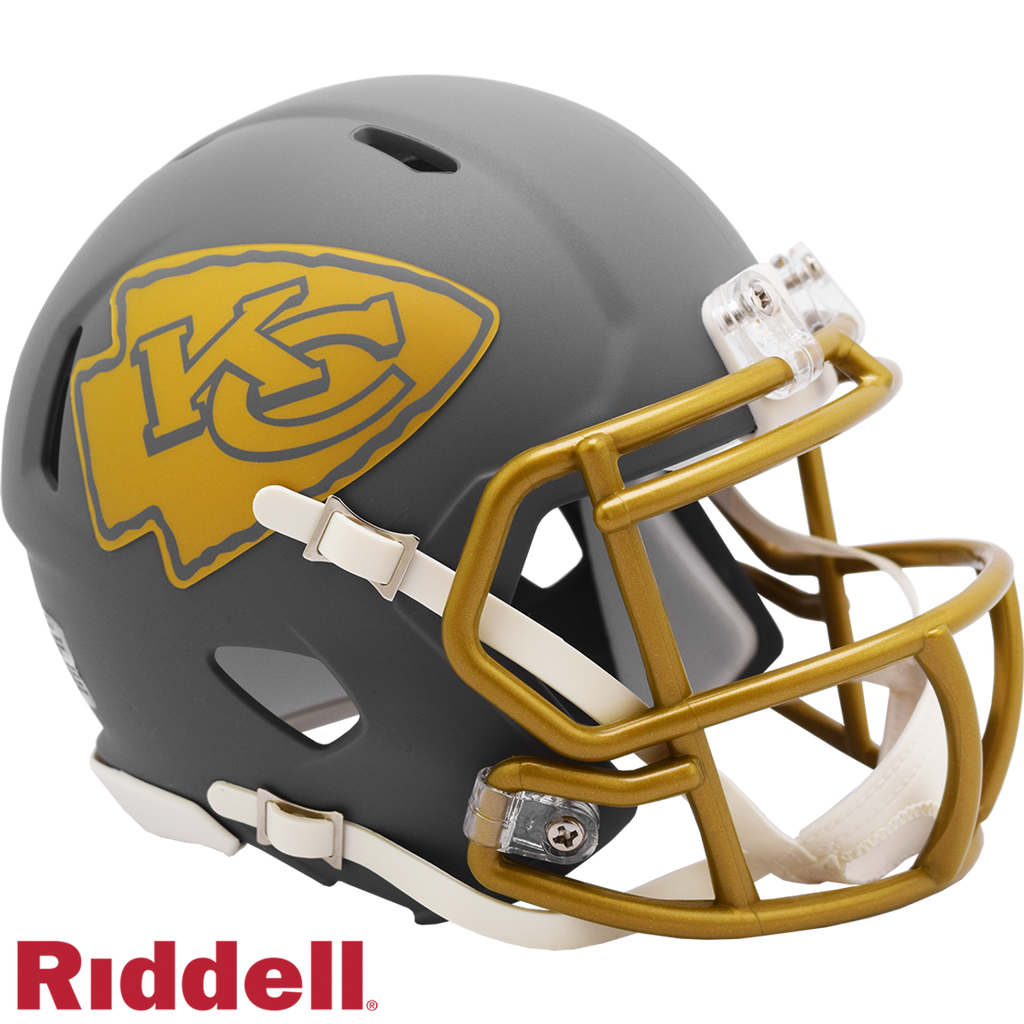 Kansas City Chiefs Helmet Riddell Replica Mini Speed Style Slate Alternate