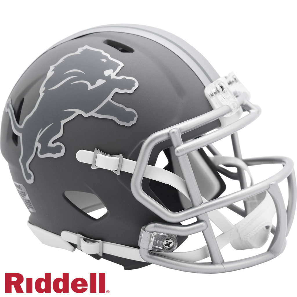 Detroit Lions Helmet Riddell Replica Mini Speed Style Slate Alternate