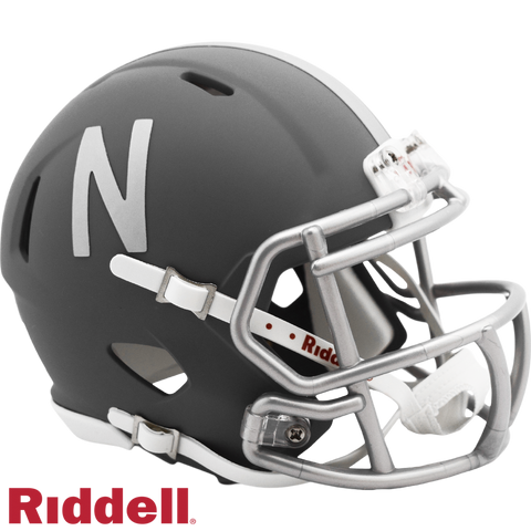 Nebraska Cornhuskers Helmet Riddell Replica Mini Speed Style Slate Alternate