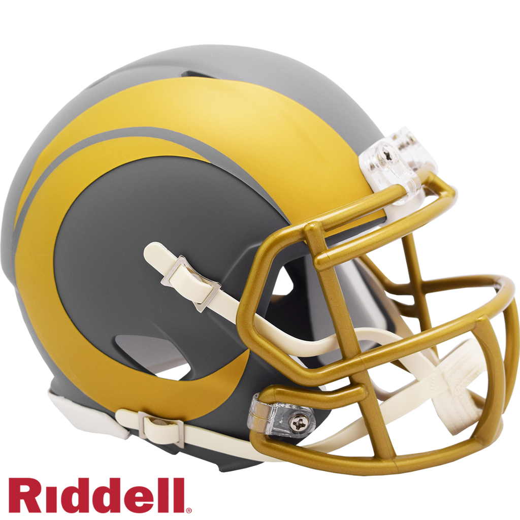 Los Angeles Rams Helmet Riddell Replica Mini Speed Style Slate Alternate
