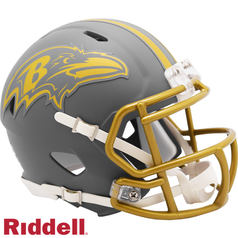 Baltimore Ravens Helmet Riddell Replica Mini Speed Style Slate Alternate