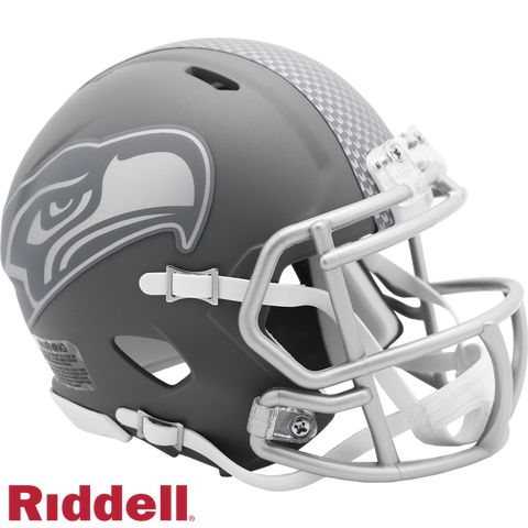 Seattle Seahawks Helmet Riddell Replica Mini Speed Style Slate Alternate