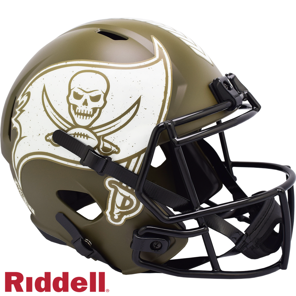 Tampa Bay Buccaneers Helmet Riddell Replica Full Size Speed Style Salute To Service 2022