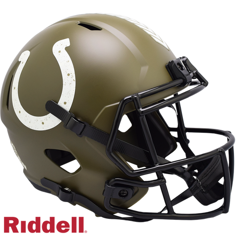 Indianapolis Colts Helmet Riddell Replica Full Size Speed Style Salute To Service