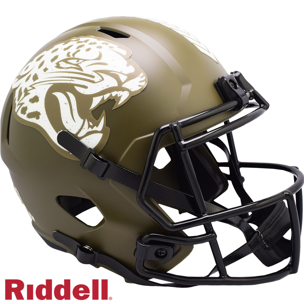 Jacksonville Jaguars Helmet Riddell Replica Full Size Speed Style Salute To Service 2022
