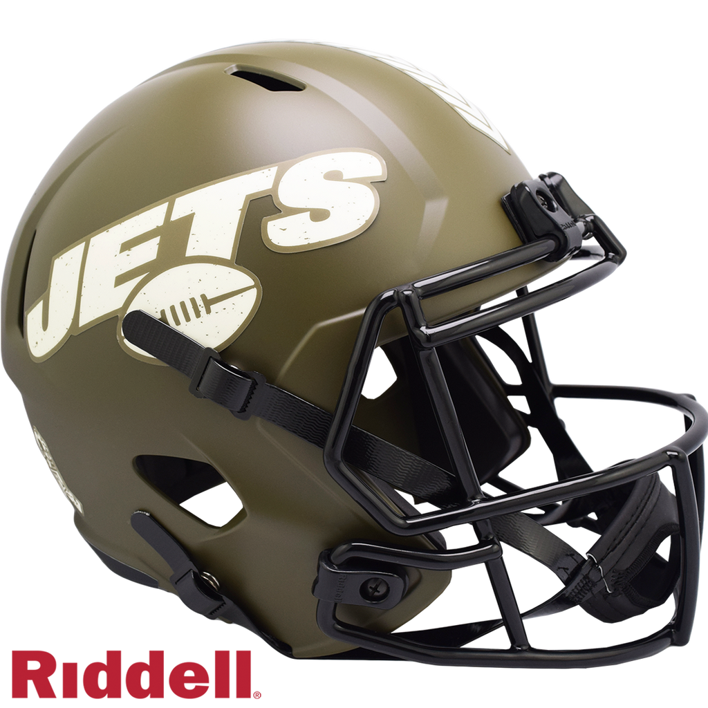 New York Jets Helmet Riddell Replica Full Size Speed Style Salute To Service 2022