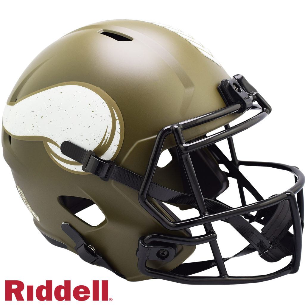 Minnesota Vikings Helmet Riddell Replica Full Size Speed Style Salute To Service 2022