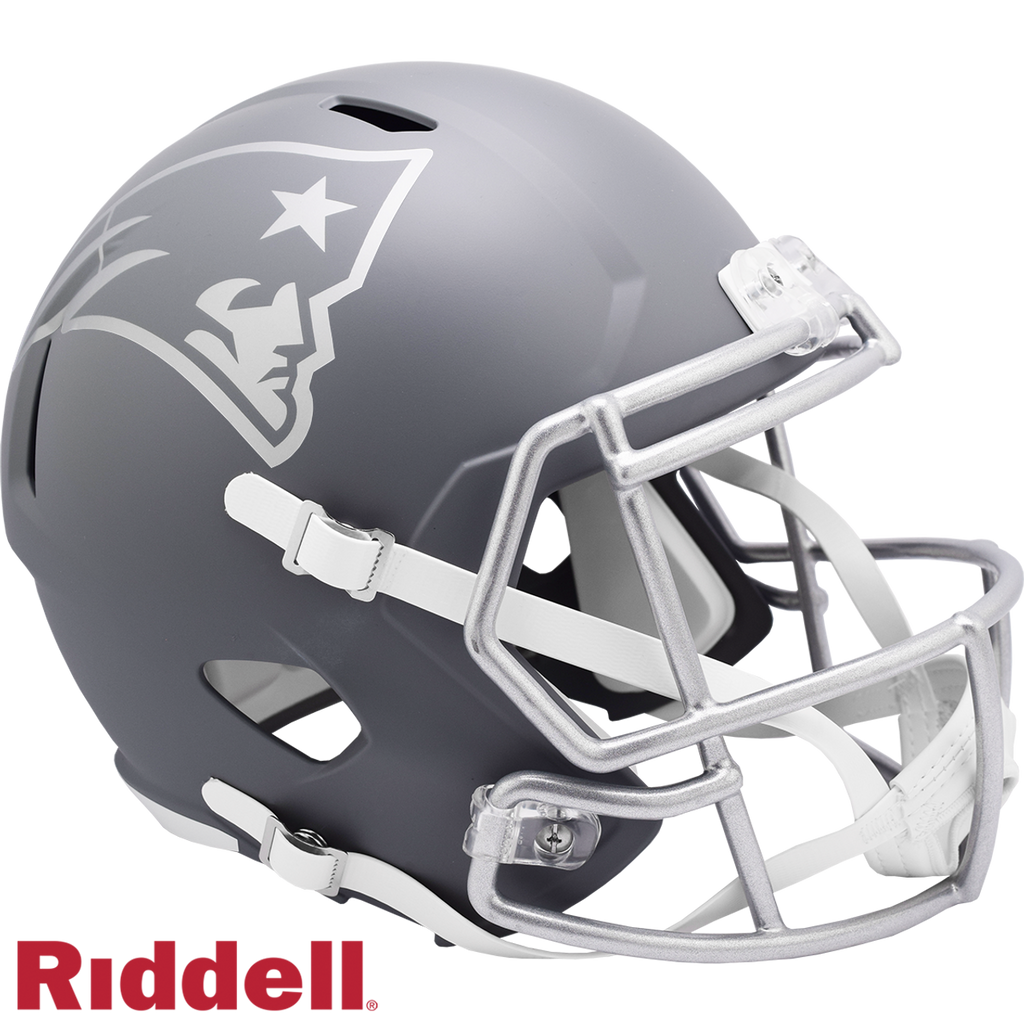 New England Patriots Helmet Riddell Replica Full Size Speed Style Slate Alternate