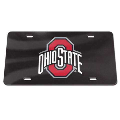 Ohio State Buckeyes License Plate Acrylic Black - Special Order