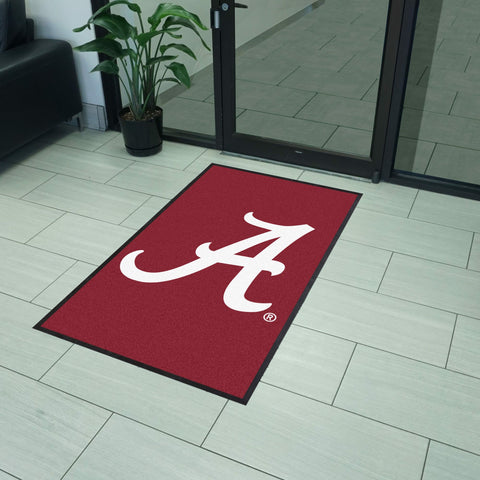 Alabama Crimson Tide 3X5 High-Traffic Mat with Durable Rubber Backing