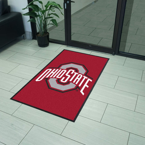Ohio State 3X5 High-Traffic Mat with Durable Rubber Backing