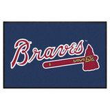 Atlanta Braves 4X6 High-Traffic Mat with Durable Rubber Backing