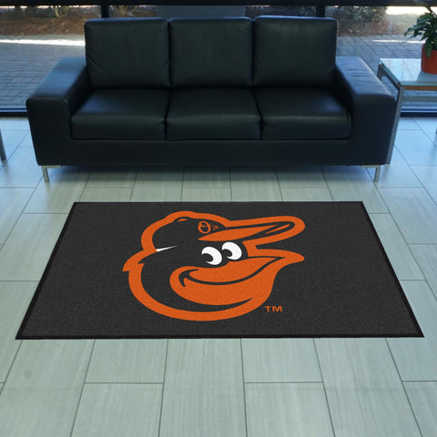 Baltimore Orioles 4X6 High-Traffic Mat with Durable Rubber Backing
