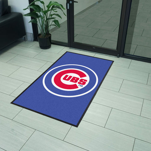 Chicago Cubs 3X5 High-Traffic Mat with Durable Rubber Backing