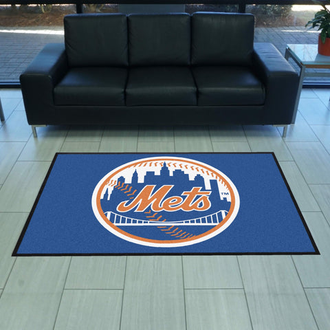 New York Mets 4X6 High-Traffic Mat with Durable Rubber Backing