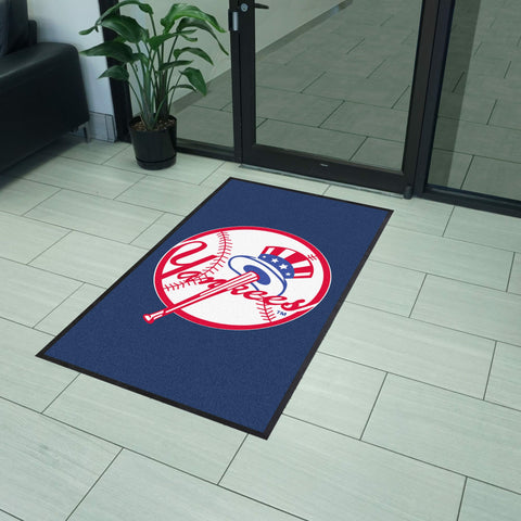 New York Yankees 3X5 High-Traffic Mat with Durable Rubber Backing