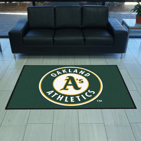 Oakland Athletics 4X6 High-Traffic Mat with Durable Rubber Backing